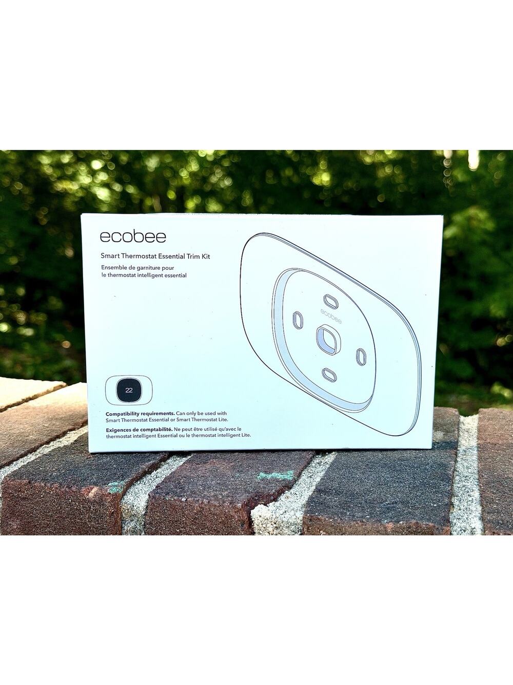 Genuine Ecobee Trim Plate for Smart Thermostat Essential, Wall Plate Bracket